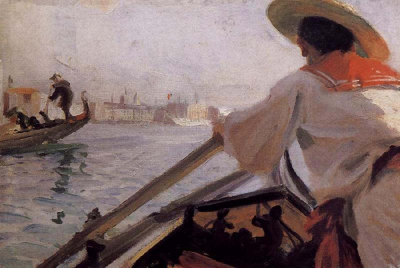 Anders Zorn In my Gondola oil painting image